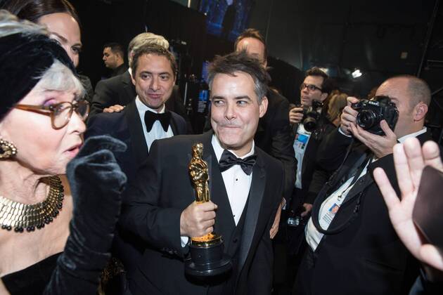 Sebastian Lelio poses backstage with the Oscar for best foreign language film for work on A Fantastic Woman from Chile during the live ABC Telecast of The 90th OscarsÂ® at the DolbyÂ® Theatre in Hollywood, CA on Sunday, March 4, 2018.  Copyright: xMattxSaylesx 33546_522PLX