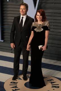 March 4, 2018 - Beverly Hills, California, U.S - Actor Nick Offerman (L) and actress Megan Mullally on the red carpet of the 2018 Vanity Fair Oscar Party held at the Wallis Annenberg Center in Beverly Hills, California on Sunday March 4, 2018. Beverly Hills U.S. - ZUMAp124 20180304_zaa_p124_199 Copyright: xJavierxRojasx