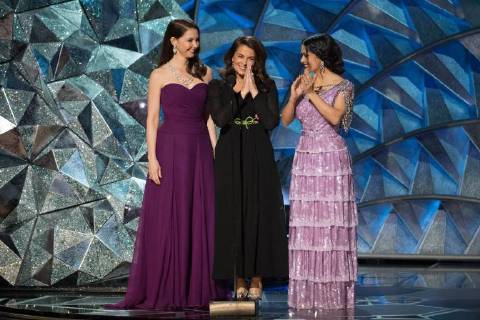 Ashley Judd, Annabella Sciorra, Salma Hayek Pinault present during the live ABC Telecast of The 90th OscarsÂ® at the DolbyÂ® Theatre in Hollywood, CA on Sunday, March 4, 2018.  Copyright: xAaronxPoolex 33546_578PLX