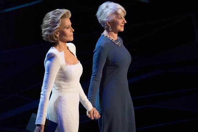 Jane Fonda and Helen Mirren present the Oscar for best actor in a leading role during the live ABC Telecast of the 90th OscarsÂ® at the DolbyÂ® Theatre in Hollywood, CA on Sunday, March 4, 2018.  Copyright: xScottxDiussax 33546_628PLX