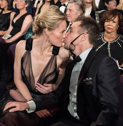 Oscar winner for performance by an Actor in a Supporting Role, Sam Rockwell and Leslie Bibb, at the 90th OscarsÂ® at the DolbyÂ® Theatre in Hollywood, CA on Sunday, March 4, 2018.  Copyright: xToddxWawrychukx 33546_554PLX