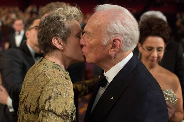Oscar nominees Frances McDormand and Christopher Plummer greet each other during the live ABC telecast of the 90th OscarsÂ® at the DolbyÂ® Theatre in Hollywood, CA on Sunday, March 4, 2018.  Copyright: xJohnxFarrell,xJr.x 33546_563PLX