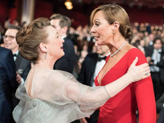 Oscar nominee for Actress in a Supporting Role, Lesley Manville and Oscar winner for performance by an Actress in a Supporting Role, Allison Janney, at the 90th OscarsÂ® at the DolbyÂ® Theatre in Hollywood, CA on Sunday, March 4, 2018.  Copyright: xToddxWawrychukx 33546_565PLX