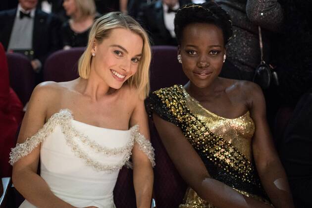 Oscar nominee for Actress in a Leading Role, Margot Robbie and Lupita Nyong o at the 90th OscarsÂ® at the DolbyÂ® Theatre in Hollywood, CA on Sunday, March 4, 2018.  Copyright: xToddxWawrychukx 33546_567PLX