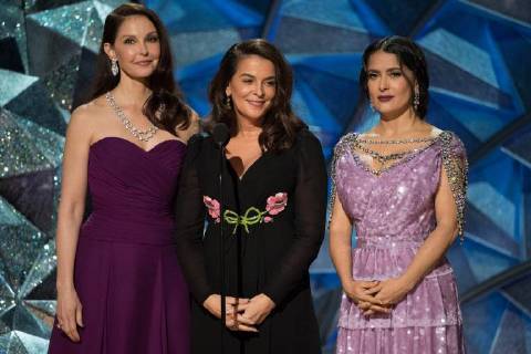 Ashley Judd, Annabella Sciorra, Salma Hayek Pinault present during the live ABC Telecast of The 90th OscarsÂ® at the DolbyÂ® Theatre in Hollywood, CA on Sunday, March 4, 2018.  Copyright: xAaronxPoolex 33546_579PLX