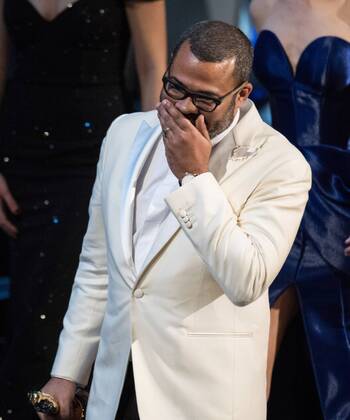Jordan Peele accepts the Oscar for Best Original Screenplay for work on Get Out during the live ABC Telecast of The 90th OscarsÂ® at the DolbyÂ® Theatre in Hollywood, CA on Sunday, March 4, 2018.  Copyright: xScottxDiussax 33546_598PLX