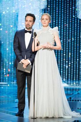 Lin-Manuel Miranda and Emily Blunt present the Oscar for achievement in music written for motion pictures (Original song) during the live ABC Telecast of The 90th OscarsÂ® at the DolbyÂ® Theatre in Hollywood, CA on Sunday, March 4, 2018.  Copyright: xAaronxPoolex 33546_605PLX