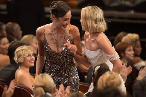 Gal Gadot and Margot Robbie during the live ABC Telecast of The 90th OscarsÂ® at the DolbyÂ® Theatre in Hollywood, CA on Sunday, March 4, 2018.  Copyright: xAaronxPoolex 33546_675PLX
