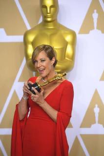 March 4, 2018 - Los Angeles, California, U.S. - ALLISON JANNEY in the Press Room at the 90th Annual Academy Awards at the Dolby Theatre. Los Angeles U.S. - ZUMAz03_ 20180304_zbp_z03_216 Copyright: xKevinxSullivanx