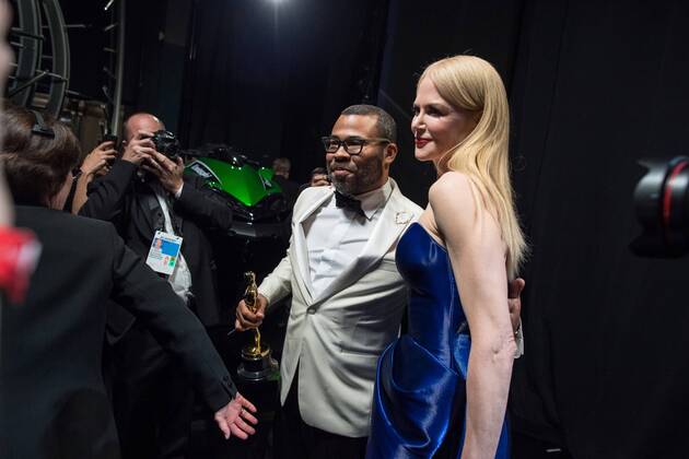 Nicole Kidman poses backstage after presenting the Oscar for Best Original Screenplay to Jordan Peele for work on Get Out during the live ABC Telecast of The 90th OscarsÂ® at the DolbyÂ® Theatre in Hollywood, CA on Sunday, March 4, 2018.  Copyright: xMattxPetitx 33546_755PLX