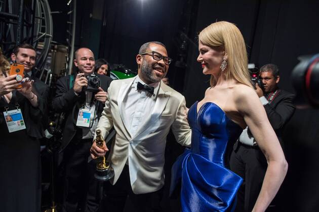Nicole Kidman poses backstage after presenting the Oscar for Best Original Screenplay to Jordan Peele for work on Get Out during the live ABC Telecast of The 90th OscarsÂ® at the DolbyÂ® Theatre in Hollywood, CA on Sunday, March 4, 2018.  Copyright: xMattxPetitx 33546_756PLX
