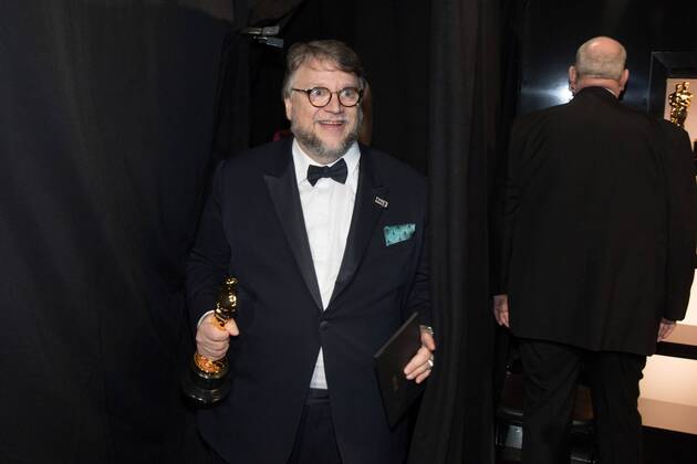 Guillermo del Toro poses backstage with the Oscar for achievement in directing for work on The Shape of Water during the live ABC Telecast of The 90th OscarsÂ® at the DolbyÂ® Theatre in Hollywood, CA on Sunday, March 4, 2018.  Copyright: xMattxSaykesx 33546_775PLX