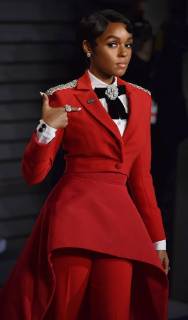 Janelle Monae arrives for the Vanity Fair Oscar Party at the Wallis Annenberg Center for the Performing Arts in Beverly Hills, California on March 4, 2018.  LAP201803043064 CHRISTINExCHEW
