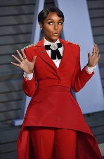 Janelle Monae arrives for the Vanity Fair Oscar Party at the Wallis Annenberg Center for the Performing Arts in Beverly Hills, California on March 4, 2018.  LAP201803043062 CHRISTINExCHEW