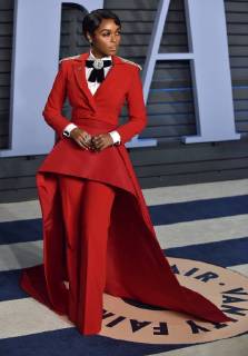 Janelle Monae arrives for the Vanity Fair Oscar Party at the Wallis Annenberg Center for the Performing Arts in Beverly Hills, California on March 4, 2018.  LAP201803043063 CHRISTINExCHEW
