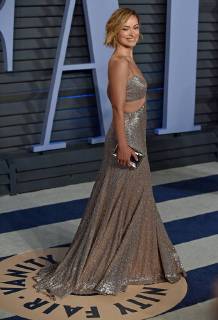 Olivia Wilde arrives for the Vanity Fair Oscar Party at the Wallis Annenberg Center for the Performing Arts in Beverly Hills, California on March 4, 2018.  LAP201803043058 CHRISTINExCHEW