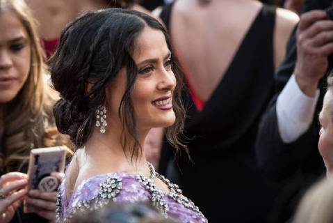 Salma Hayek arrives on the red carpet of The 90th OscarsÂ® at the DolbyÂ® Theatre in Hollywood, CA on Sunday, March 4, 2018.  Copyright: xScottxDiussax 33546_815PLX