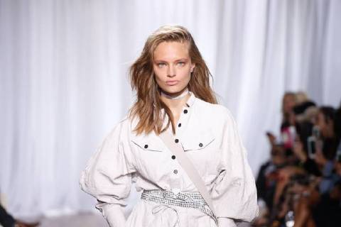 Model Anna Mila Guyenz walking the runway during the Zadig & Voltaire Spring 2018 show during New York Fashion Week - Sept 11, 2017 - NYFW: Zadig & Voltaire Spring 2018, New York City New York United States  Copyright: xMichaelxIpx h_00472951
