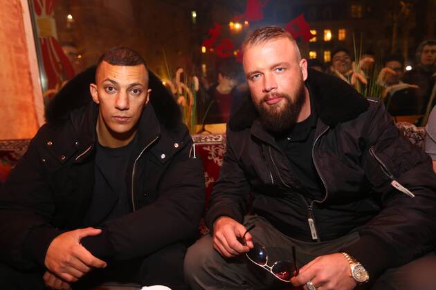 In the picture Kollegah and Farid Bang at an autograph session after their canceled concert in Dresden Dresden Despite a canceled concert Kollegah and Farid Bang are coming to Dresden xcex