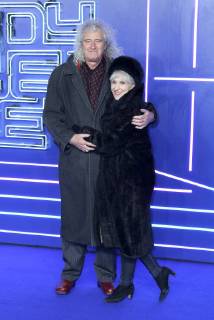 English musician Brian May and English actress Anita Dobson attend the European Premiere of Ready Player One at Vue West End in London. MARCH 19th 2018  MESx18643