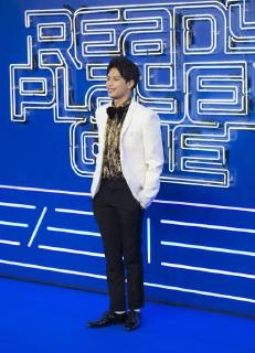 Ready Player One - European film premiere London, UK. Win Morisaki at Ready Player One - European film premiere at the Vue West End, Leicester Square, London on Monday 19 March 2018. LMK386-J1758-200318 