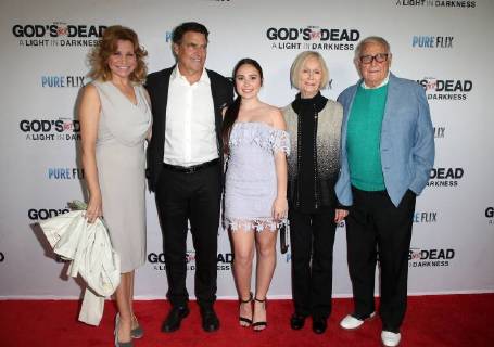 HOLLYWOOD, CA - MARCH 20: Gigi Rice, Ted McGinley, Emily McGinley, Bob McGinley, at the God s Not Dead: A Light in Darkness premiere at American Cinematheque s Egyptian Theatre on March 20, 2018 in Hollywood, California. Copyright: xFayexSadoux