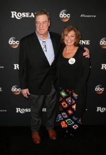 BURBANK, CA - MARCH 23: Roseanne Barr, John Goodman, at Roseanne Premiere Event at Walt Disney Studio Lot on March 23, 2018 in Burbank, California. Copyright: xFayexSadoux