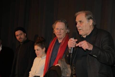 27 03 2018 Votiv Cinema TWO MEN IN SUIT Film Premiere a family saga by Josef Bierbichler in the picture Josef Bierbichler Director u Lead actor Simon Donatz Klaus Pohl Sophie Stockinger TWO MEN IN SUIT Film Premiere