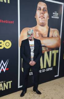 HOLLYWOOD, CA - MARCH 29: Rey Mysterio, at Los Angeles Premiere of Andre The Giant from HBO Documentaries at Pacific Cinerama Dome in Hollywood, California on March 29, 2018. Copyright: xFayexSadoux