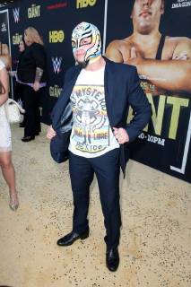 HOLLYWOOD, CA - MARCH 29: Rey Mysterio, at Los Angeles Premiere of Andre The Giant from HBO Documentaries at Pacific Cinerama Dome in Hollywood, California on March 29, 2018. Copyright: xFayexSadoux