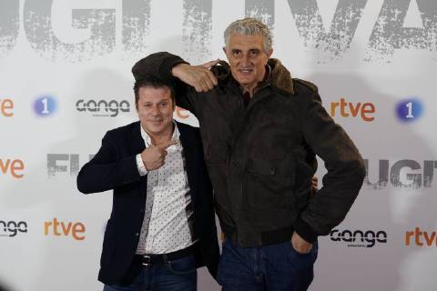 Preestreno en los Cines Callao de Fugitiva, una serie de RTVE con Paz Vega como actriz protagonista En la foto: Jota Abril y Fernando Romay Preview at the Cinemas Callao of Fugitiva, a series of RTVE with Paz Vega as leading actress Cordon Press  JosuxMondelox CordonxPress Preestreno Fugitiva