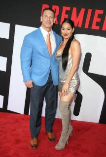WESTWOOD, CA - APRIL 3: John Cena and Nikki Bella at the Blockers film premiere at the Regency Village Theatre in Westwood, California on April 3, 2018. Copyright: xFayexSadoux