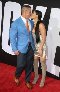 WESTWOOD, CA - APRIL 3: John Cena and Nikki Bella at the Blockers film premiere at the Regency Village Theatre in Westwood, California on April 3, 2018. Copyright: xFayexSadoux