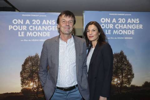 Nicolas Hulot Helene Medigue CELEBRITES : Avant Premiere On a 20ans pour changer le monde - Paris - 06 04 2018 GwendolineLeGoff Panoramic 