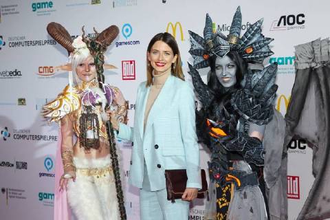 Eva Padberg German computer game prize 2018 in the coal bunker boiler house in Muenchen on 10 04 2018