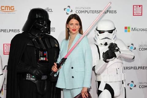 Eva Padberg German computer game prize 2018 in the coal bunker boiler house in Muenchen on 10 04 2018