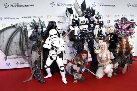 Cosplayer at the presentation of the German Computer Game Prize 2018 in the Kesselhaus Munich 10 04 2018 Foto:xP.xSchönbergerx xFuturexImage