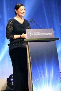 Lina van de Mars at the presentation of the German Computer Game Prize 2018 in the Kesselhaus Munich 10 04 2018 Foto:xP.xSchönbergerx xFuturexImage