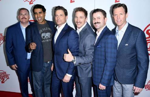 April 11, 2018 - Hollywood, CA, U.S. - 11 April 2018 - Hollywood, California - Kevin Heffernan, Jay Chandrasekhar, Rob Lowe, Paul Soter, Steve Lemme, Erik Stolhanske. Super Troopers 2 Los Angeles Premiere held at Arclight Hollywood. Photo Credit: AdMedia Hollywood U.S. - ZUMAa123 20180411_zaa_a123_117 Copyright: xBirdiexThompsonx