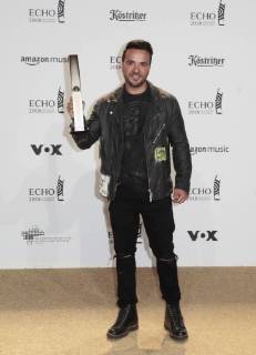 Luis Fonsi category Newcomer international at the award German Music Prize ECHO 2018 in Messe Berlin