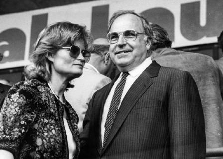 Hanover Protestant Kirchentag Federal Chancellor Helmut Kohl and his wife Hannelore at the Protestant Kirchentag