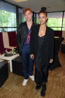Lary Poppins with David Schuetter at the premiere of the movie Familiye at Cinemaxx on Potsdamer Platz in Berlin on 26 04 2018
