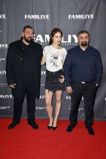 Kubilay Sarikaya Violetta Schurawlow and Sedat Kirtan at the premiere of the movie Familiye at Cinemaxx Potsdamer Platz Berlin 26 04 2018 Foto:xN.xKubelkax xFuturexImage