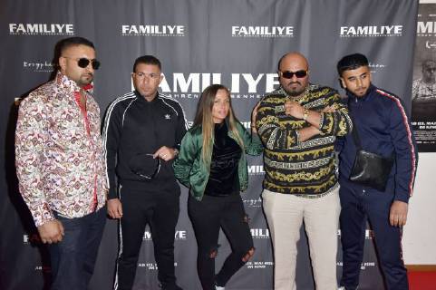 Ssio Samy Schwesta Ewa Xatar and Eno at the premiere of the movie Familiye at Cinemaxx Potsdamer Platz Berlin 26 04 2018 Foto:xN.xKubelkax xFuturexImage