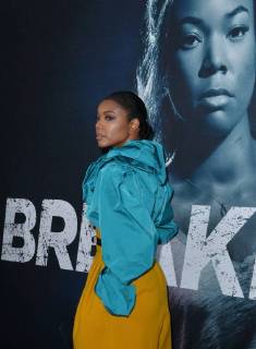 Cast member Gabrielle Union attends the special screening of the motion picture thriller Breaking In at the ArcLight Cinema Dome in the Hollywood section of Los Angeles on May 1, 2018. Storyline: A woman fights to protect her family during a home invasion.  LAP2018050102 JIMxRUYMEN