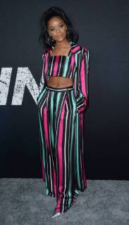 Cast member Ajiona Alexus attends the special screening of the motion picture thriller Breaking In at the ArcLight Cinema Dome in the Hollywood section of Los Angeles on May 1, 2018. Storyline: A woman fights to protect her family during a home invasion.  LAP2018050118 JIMxRUYMEN