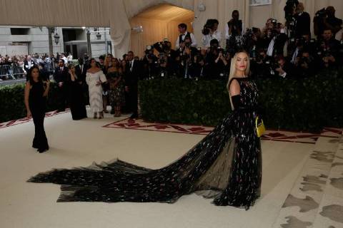 Rita Ora arrives on the red carpet at The Metropolitan Museum of Art s Costume Institute Benefit Heavenly Bodies: Fashion and the Catholic Imagination at Metropolitan Museum of Art in New York City on May 7, 2018.  NYP20180507244 JOHNxANGELILLO