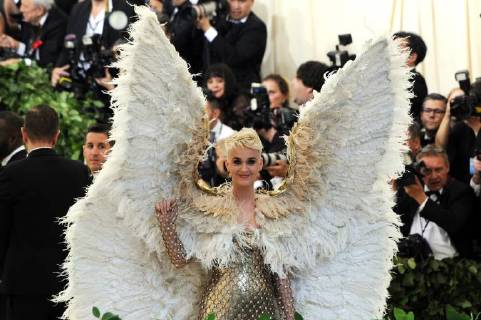 NEW YORK, NY - MAY 7: Katy Perry at the Heavenly Bodies: Fashion & The Catholic Imagination Costume Institute Gala on May 7, 2018 in New York City. Copyright: xJohnxPalmerx