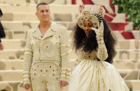 NEW YORK, NY - MAY 7: Cardi B and Jeremy Scott at the Heavenly Bodies: Fashion & The Catholic Imagination Costume Institute Gala on May 7, 2018 in New York City. Copyright: xJohnxPalmerx