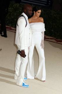 May 7, 2018 - New York City, New York, U.S. - Designer VIRGIL ABLOH and KENDALL JENNER attend the Costume Institute Benefit celebrating the opening of Heavenly Bodies: Fashion and the Catholic Imagination exhibit held at at The Metropolitan Museum of Art. New York City U.S. - ZUMAk03_ 20180507_zaf_k03_907 Copyright: xNancyxKaszermanx